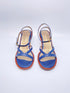 Femmes du Sud sandaal denim blue leer
